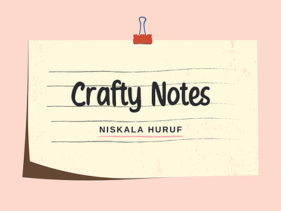 Crafty Notes - Ballpoint Pen Font