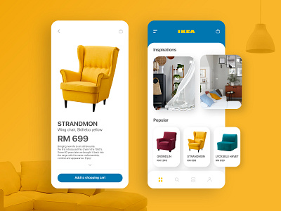 010 - IKEA App Concept app app design concept flat furniture ikea illustration store ui ux