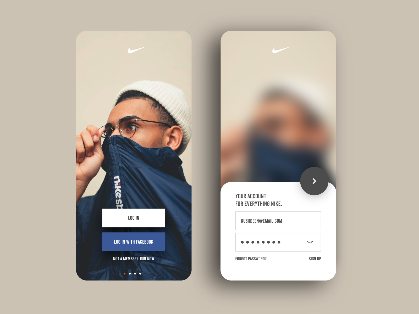 011 - Nike App Login Concept by 
