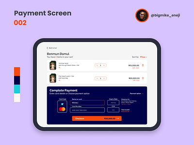 Payment Screen UI Design 002 payment screen product design ui
