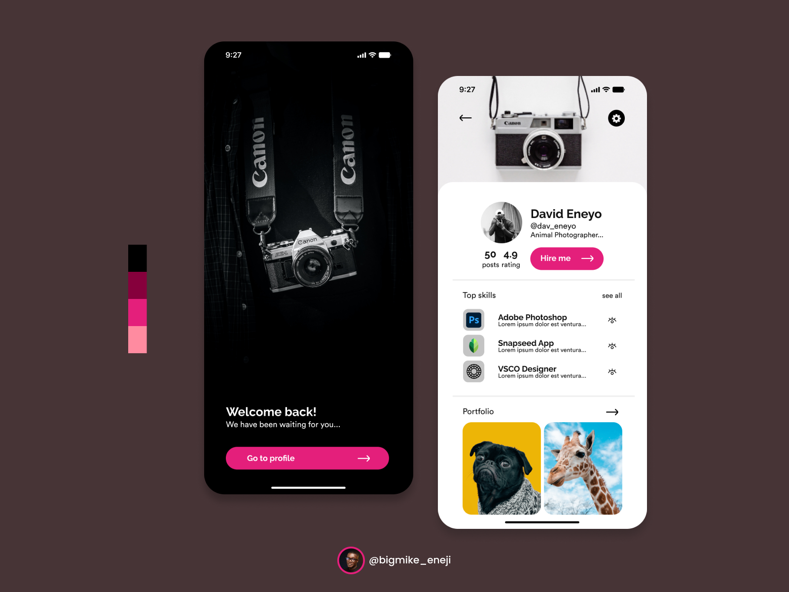 Photography Portfolio App 006 by Michael Eneji on Dribbble