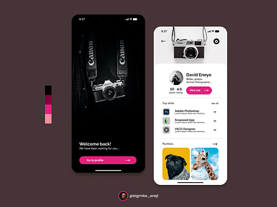 Photography Portfolio App - 006 006 design product design ui ux