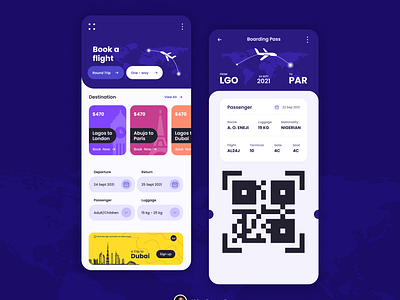 Boarding Pass UI - 024 024 dailyui design flight product design travel ui uidesign uiux ux uxdesign