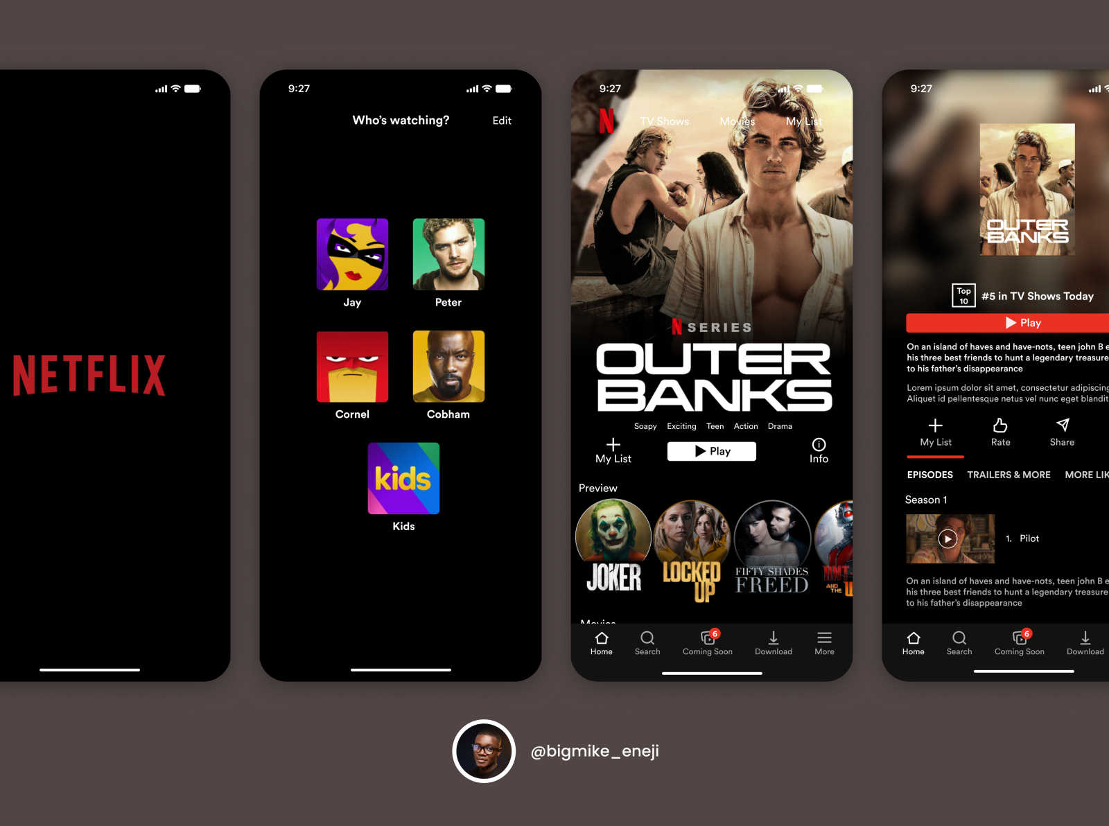 Netflix App UI - 025 by Michael Eneji on Dribbble