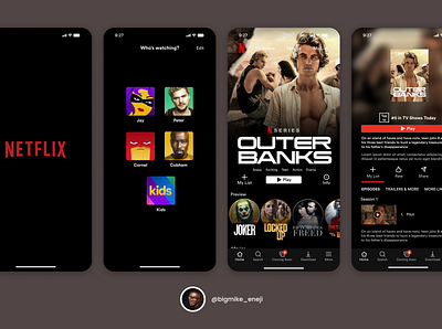 Netflix App UI - 025 025 dailyui design netflix app netflix ui product design ui ui design uiux ux ux design