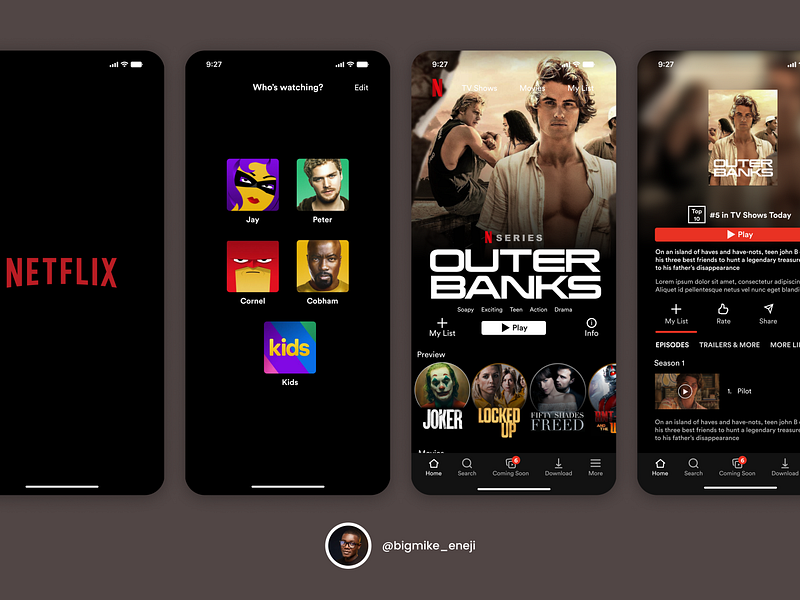 Netflix UI designs, themes, templates and downloadable graphic elements ...