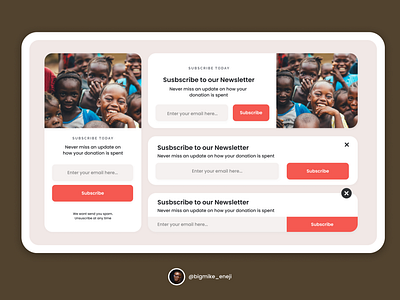 Subscribe Widget UI - 026 026 dailyui dailyuichallenge design newsletter newsletter design product design ui uiux ux widget