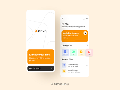 File Manager - X.drive app design design file manager product design storage ui ui ui inspiration ux