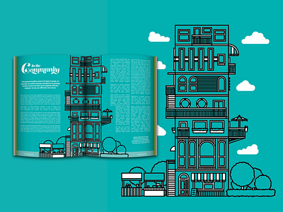 Editorial Illustration architecture branding design digital editorial editorial illustration illustration magazine minimal simple vector