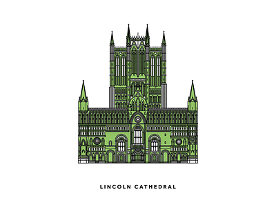 Lincoln Cathedral architecture cathedral design digital illustration landmark landmarks lincoln minimal simple vector