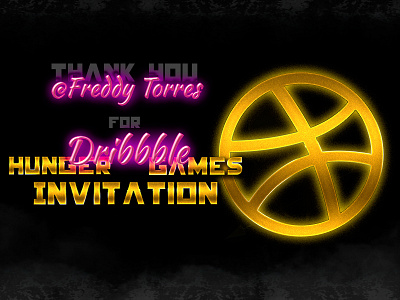 Thanks @Freddy Torres debut dribbble first shot invitation invite thank you