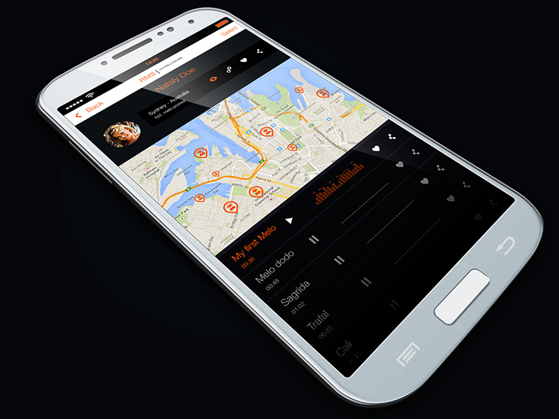 App RMS ui ux app application navigation concept