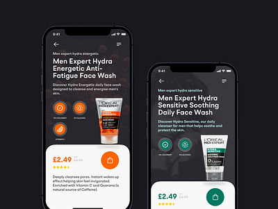 L'Oréal Men Expert Mobile App app application design designer ios iphone mobile ui ui design user experience user interface user interface design userexperiencedesign userinterface ux