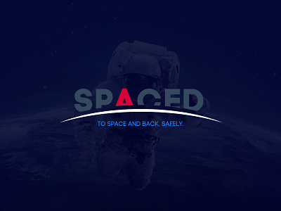 SPACED Homepage moon blue space spaced spacedchallenge travel ui ux