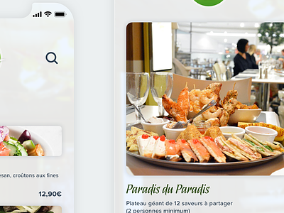 Mobile app restaurant 'Paradis du Fruit'