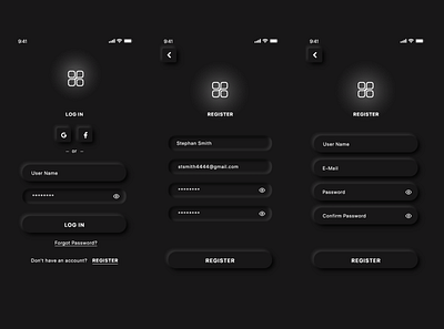 Mobile App app application dark design mobile app mobile app design mobile apps neomorphism neomorphism dark ui ux