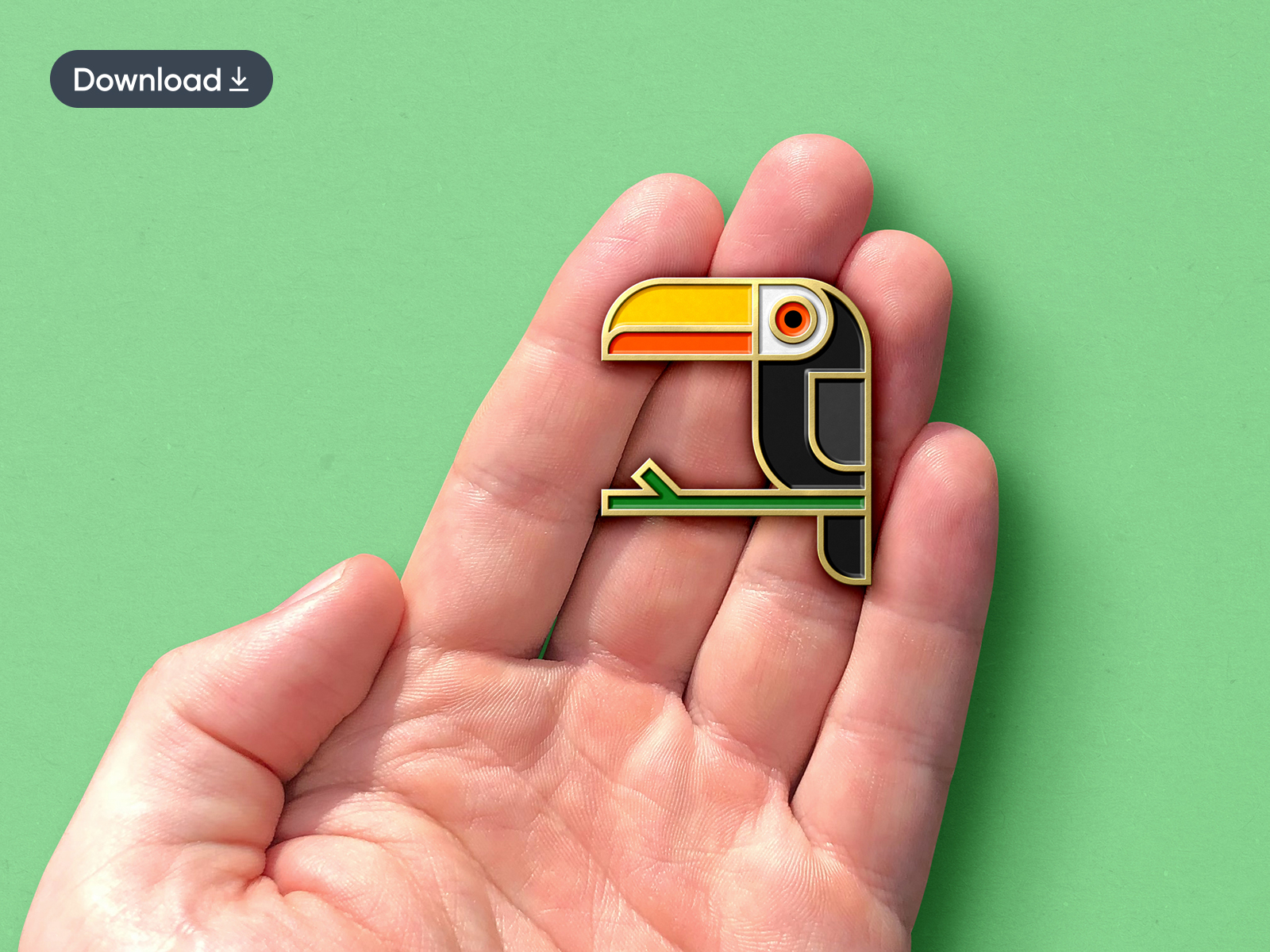 Download Enamel Pin Badge Mockup by Mokr on Dribbble