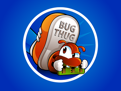 Bug Thug character illustration sticker vector