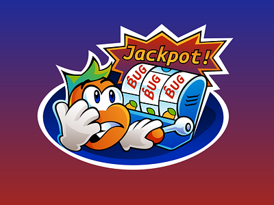 Jackpot character illustration sticker vector