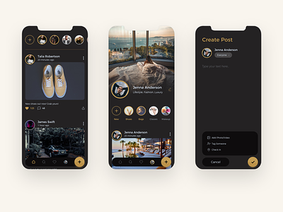 App Concept for Luxury Influencers gold highend influencer iphone iphone app luxury mobile app mobile uiux ui ux ui ux design ui desgin user inteface