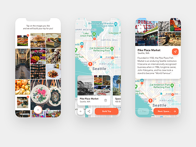 Day Trip Planner App Concept design iphone iphone app iphone app design mobile app mobile uiux travel travel app ui ux ui desgin user inteface