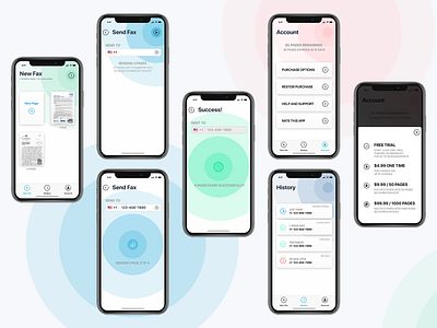 Fax App Concept app design iphone app iphone app design mobile app mobile uiux ui ui ux ui ux design ui desgin uiuxdesigner user inteface ux