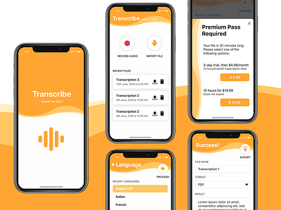 Voice to Text App Concept app design iphone app iphone app design mobile app mobile uiux ui ui ux ui ux design ui desgin uiuxdesigner user inteface ux