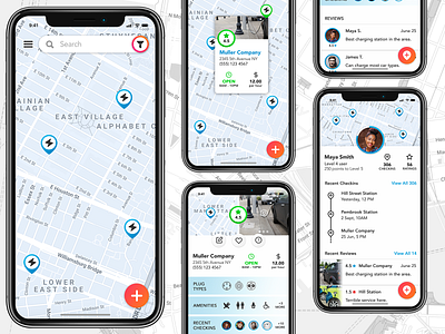 Electric Car Charging Station App Concept