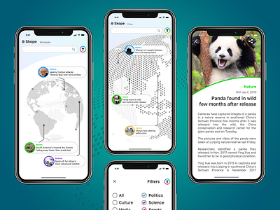 Map-based News App Concept