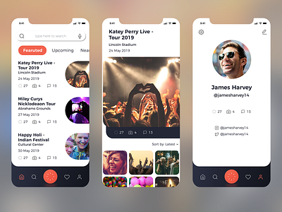 Events Sharepting App Conc app design iphone app iphone app design mobile app mobile uiux ui ui ux ui ux design ui desgin uiuxdesigner user inteface ux