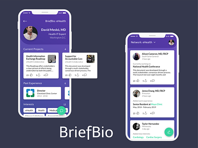 Customized Bio Sharing App Concept