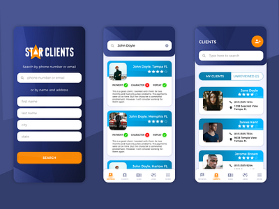 App Concept for Rating Clients