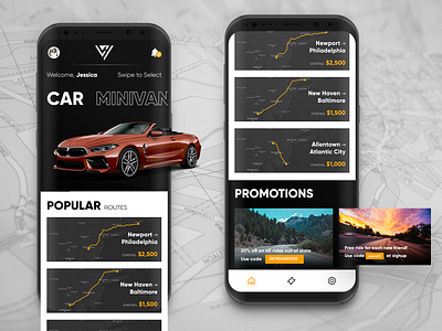 Luxury Vehicle Rental App Concept