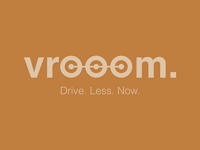 vroom - drive. less. now. branding car logo logomark logotype vector