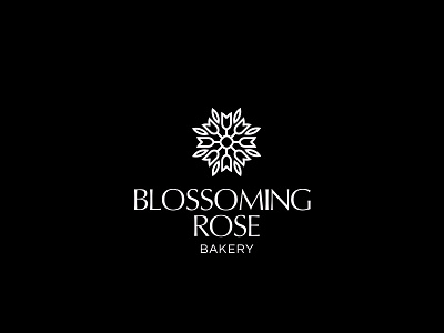 Blossoming Rose Bakery Logo branding clean design flat identity logo minimal type typography vector website