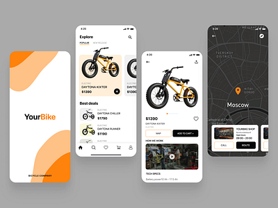 Bike shop app app bike design ecommerce ecommerce app electric fresh mobile shop ui