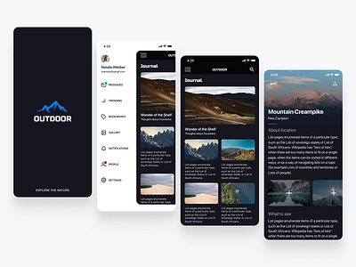 Outdoor app app app design application design mobile nature trendy ui uidesign