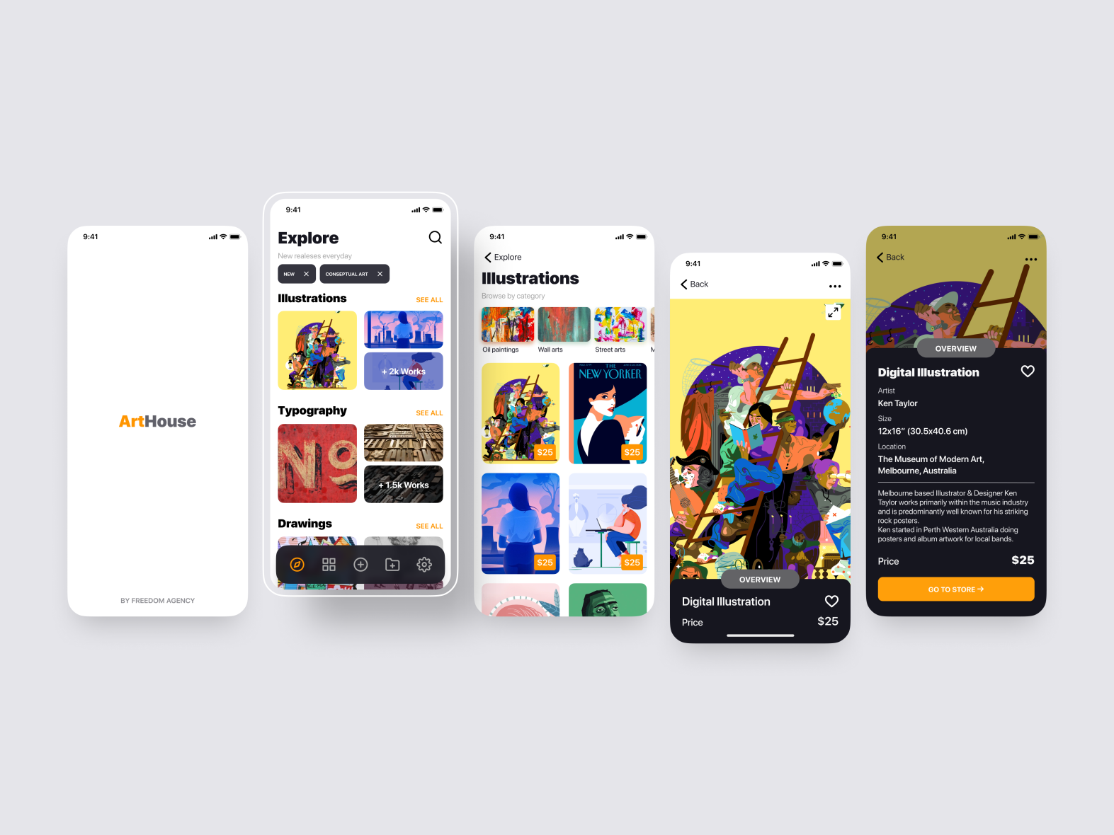 ArtHouse App Concept by Andrew Antoshkin on Dribbble