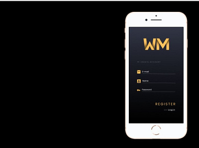 Sign UP - WM app design ui ux