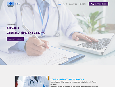 SysClinic - Landing Page clinic dailyui dailyui 003 design inspiration landing page landingpage medical ui ux