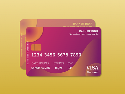 Credit Card Design bank branding card credit card design ui ux vibrant