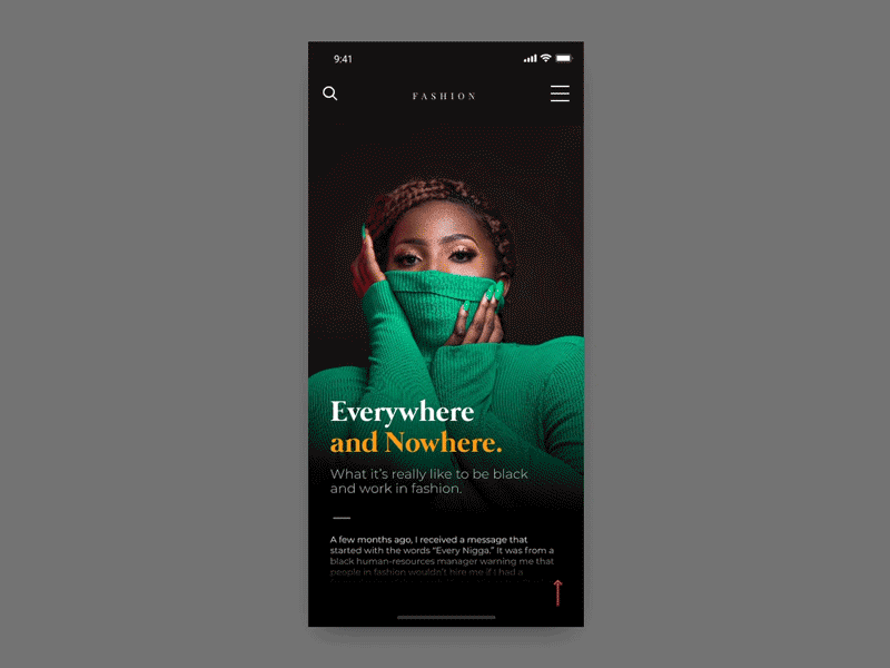Everywhere and Nowhere. Simple interaction app design fashion interaction interactive minimal photography stylish ui ux design web