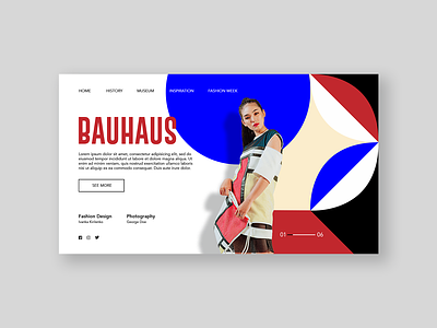 Bauhaus Fashion bauhaus design design art desktop fashion interactive minimal photography stylish ui web