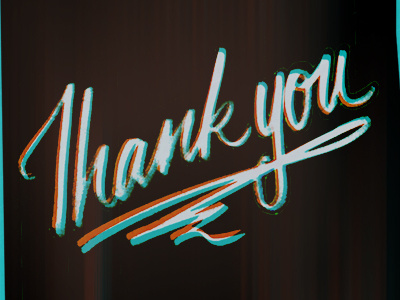 Thank You hand lettering lettering photoshop thank you