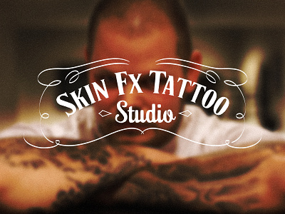 SkinFX Tattoo Studio Logo branding decorative ink jack daniels logo script skin fx tattoo