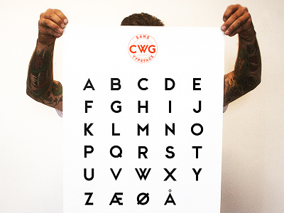 CWG Sans Typeface bold caps cwg sans font geometrical headline poster strong titles typeface