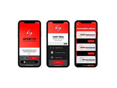 Sport Fit Training System android interfacedesign ios mobiledesign uiux uxdesign