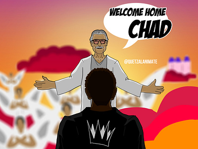 RIP Chadwick Boseman animate art cartoon comic cover design illustration illustrator music photoshop