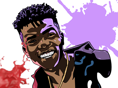 The happiness of an African teen in colours. adobe animate art artwork cover happiness illustrate illustration music music art painting photoshop