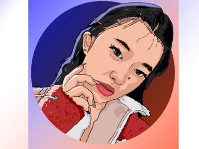 An illustration of a beautiful Asian lady animate animation art artwork cartoon design illustrate illustration photoshop vector
